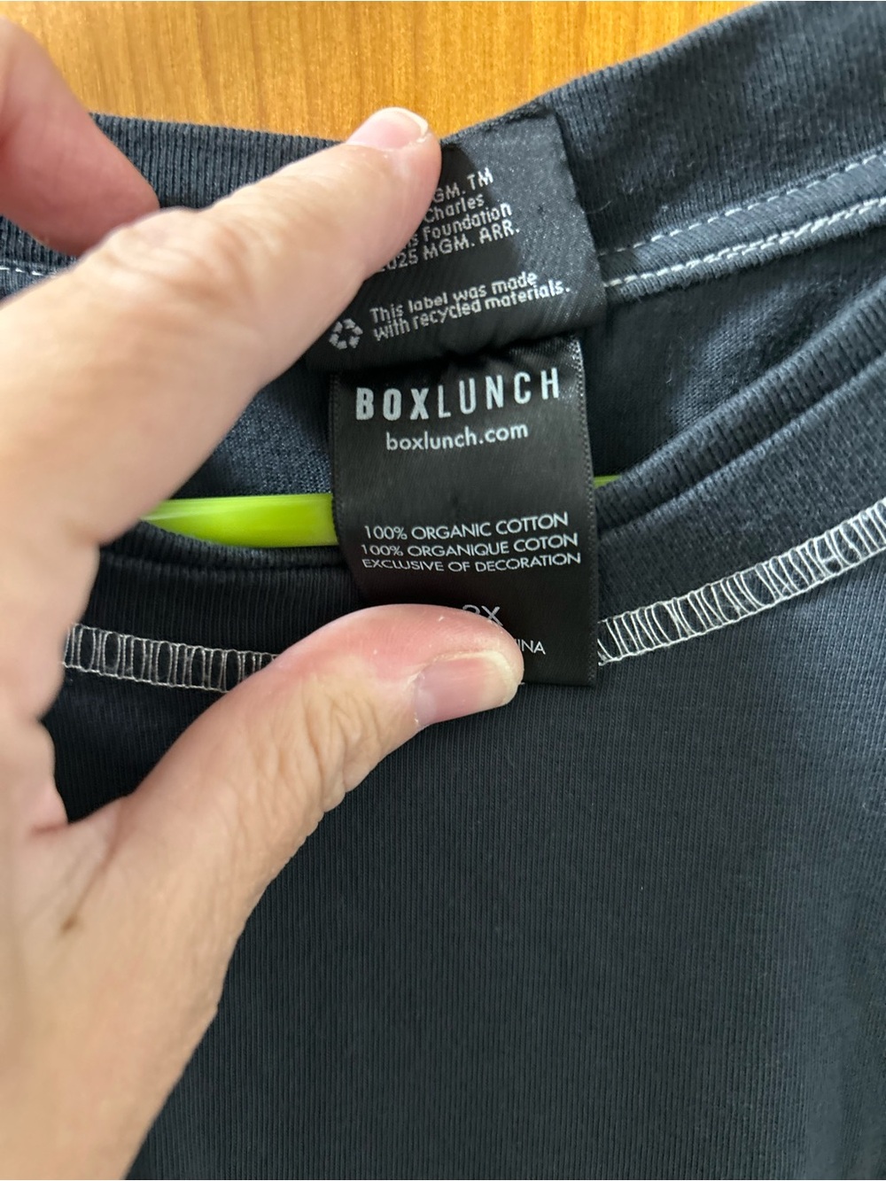 Boxlunch Wednesday Long Sleeve Ombre Black to Gray Crewneck Spirit Jersey - Picture 5 of 6